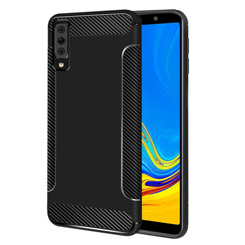 Ultra Thin Soft Case For Samsung Galaxy A8 2018 Cover Plus Carbon Fibre Silicone |