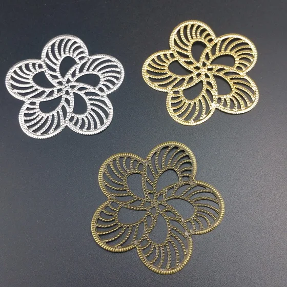 

20pcs 50mm Filigree round crafts Embellishments Findings Jewelry Accessories ornaments