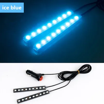 ice blue-2 Автомобильный Светодиодные ленты светильник светодиодный автомобиль декоративные атмосферу светильник Автомобили Интерьер лампы сигарета светодиодный украшения светодиодные лампы 12V - Испускаемый цвет: ice blue-2