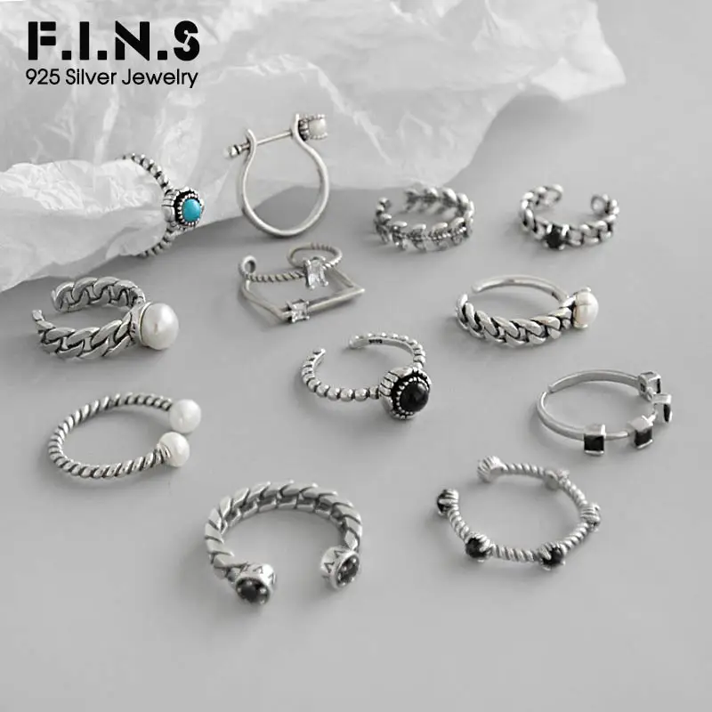 Модные женские Кольца F.I.N.S из стерлингового серебра 925 пробы с фианитом