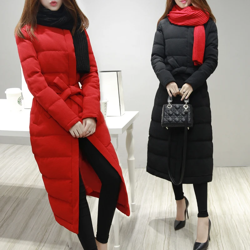 2015 зима утка вниз женщин больших размеров пуховик свободного покроя парки