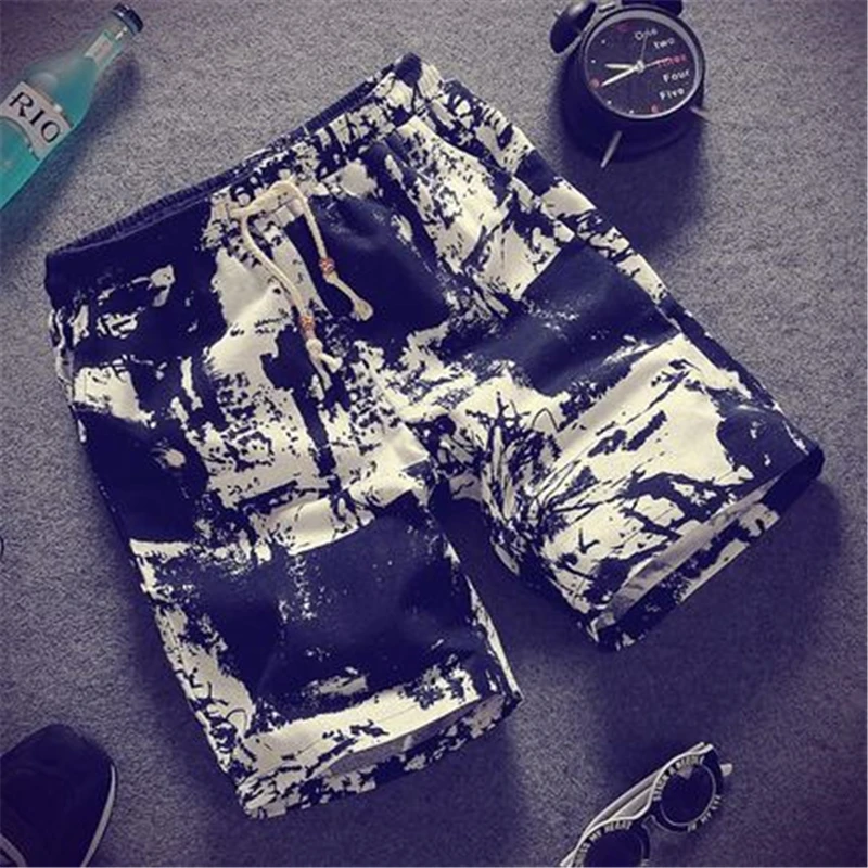 

Fashion Print Mens Shorts Streetwear Summer Bathing Board Shorts Male Swimwear Beach Short Sport Homme Trunks Man Thin Plus Size