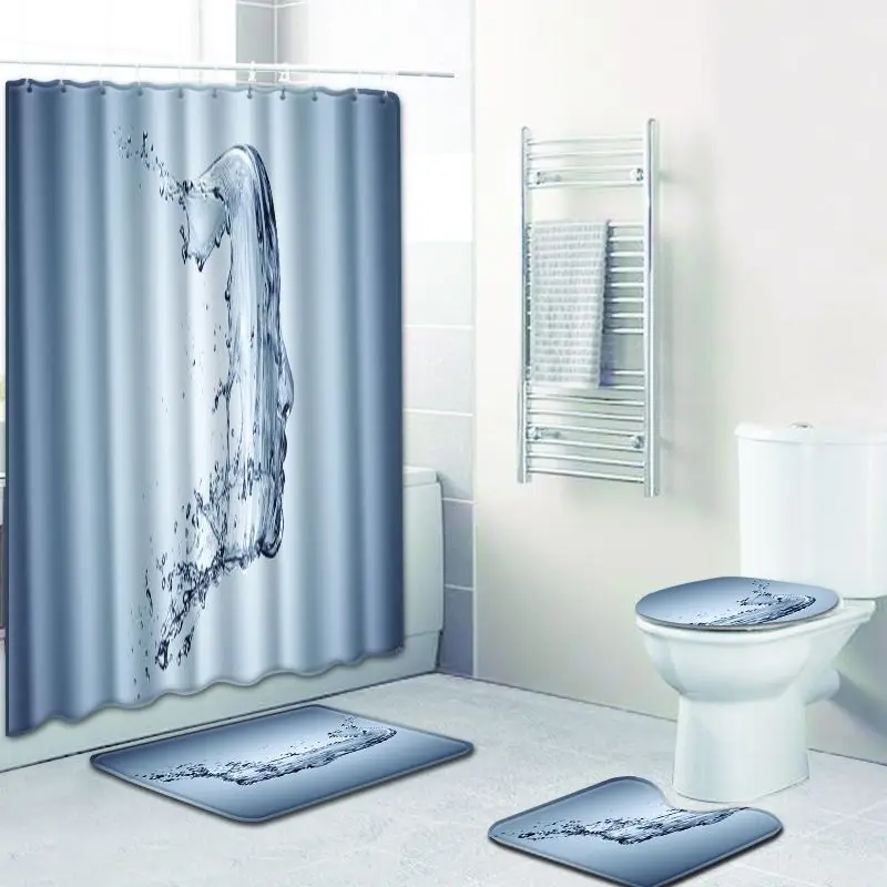 Бесплатная доставка 4 шт. X Stone Banyo Paspas коврик для ванной комнаты u-образный набор