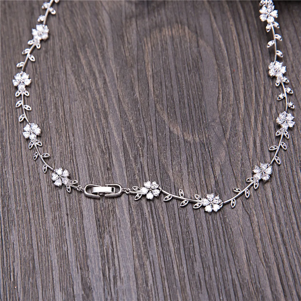 Роскошные комплекты ювелирных изделий из Кубического циркония цветочное