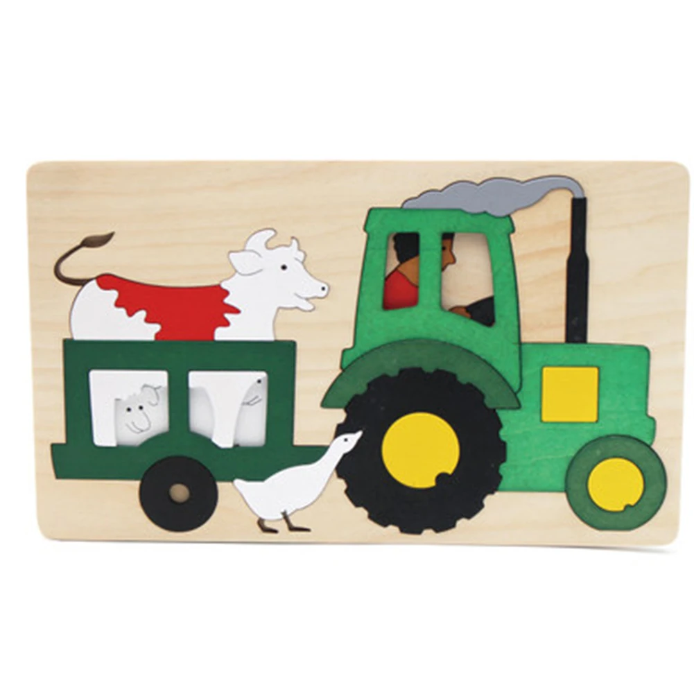 Многослойная головоломка для обучение маленьких детей 3D Деревянный трехмерный