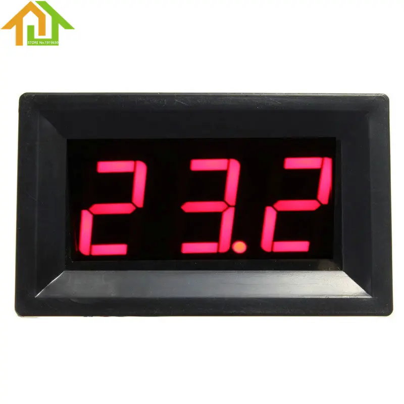 DC12V красный светодиодный термометр с цифровой термопарой измеритель температуры