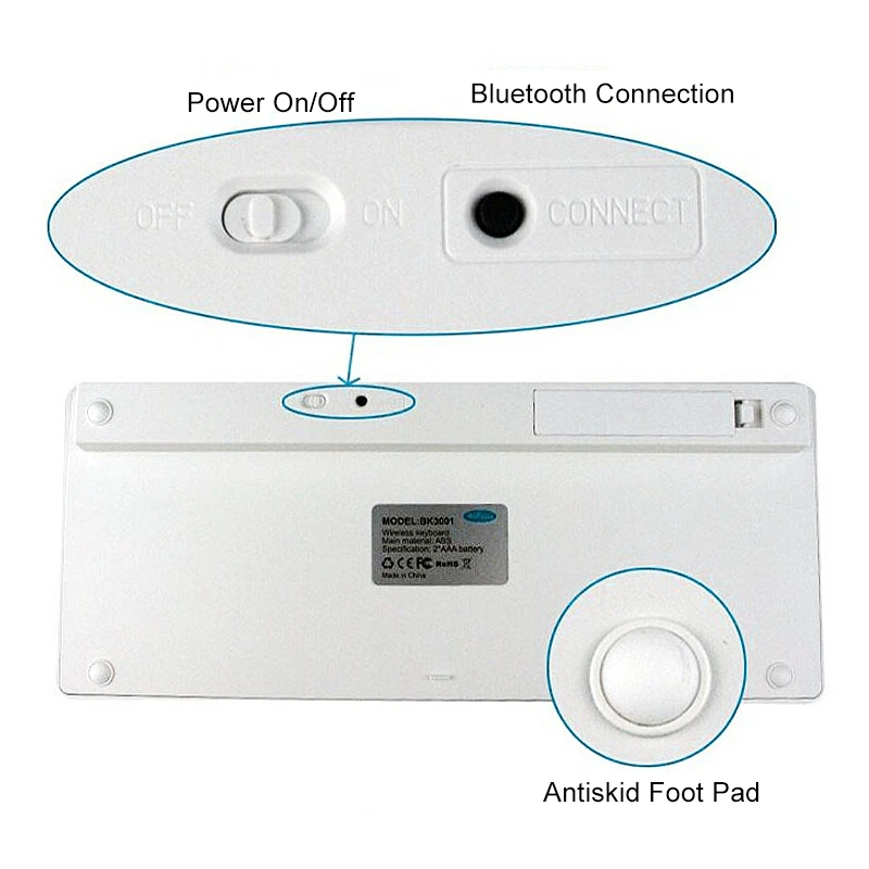Ультратонкая мини-клавиатура Bluetooth 3 0 беспроводная клавиатура для iPad планшета
