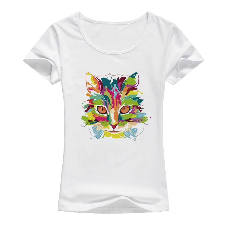 Summer kawaii Cat Printing Women T Shirt 3D T-Shirt Female Short Sleeve harajuku Fashion Cute Tops Brand Cool Tees A58 | Женская одежда