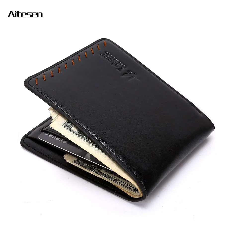 Новый дизайнер известный бренд мужчины короткие бумажник Мода Искусственная