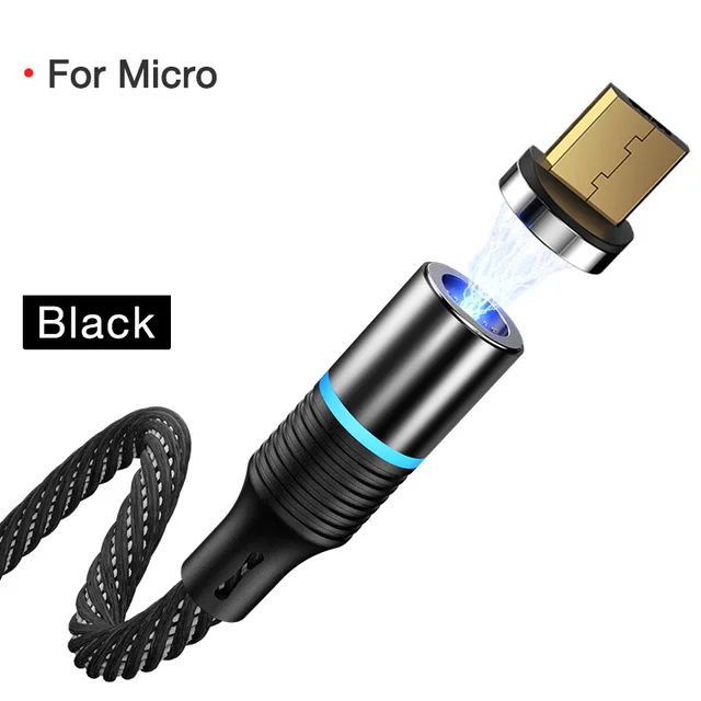 Black for micro Cafele Магнитный Micro USB кабель для iPhone samsung type-c зарядный Магнитный зарядный адаптер usb type C кабели для мобильных телефонов - Цвет: Black for micro