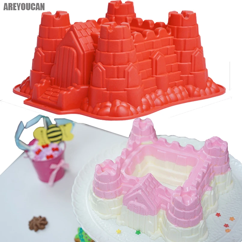 Пирог инструменты замок Форма 3D силиконовые формы торт мусс для выпечки печенья