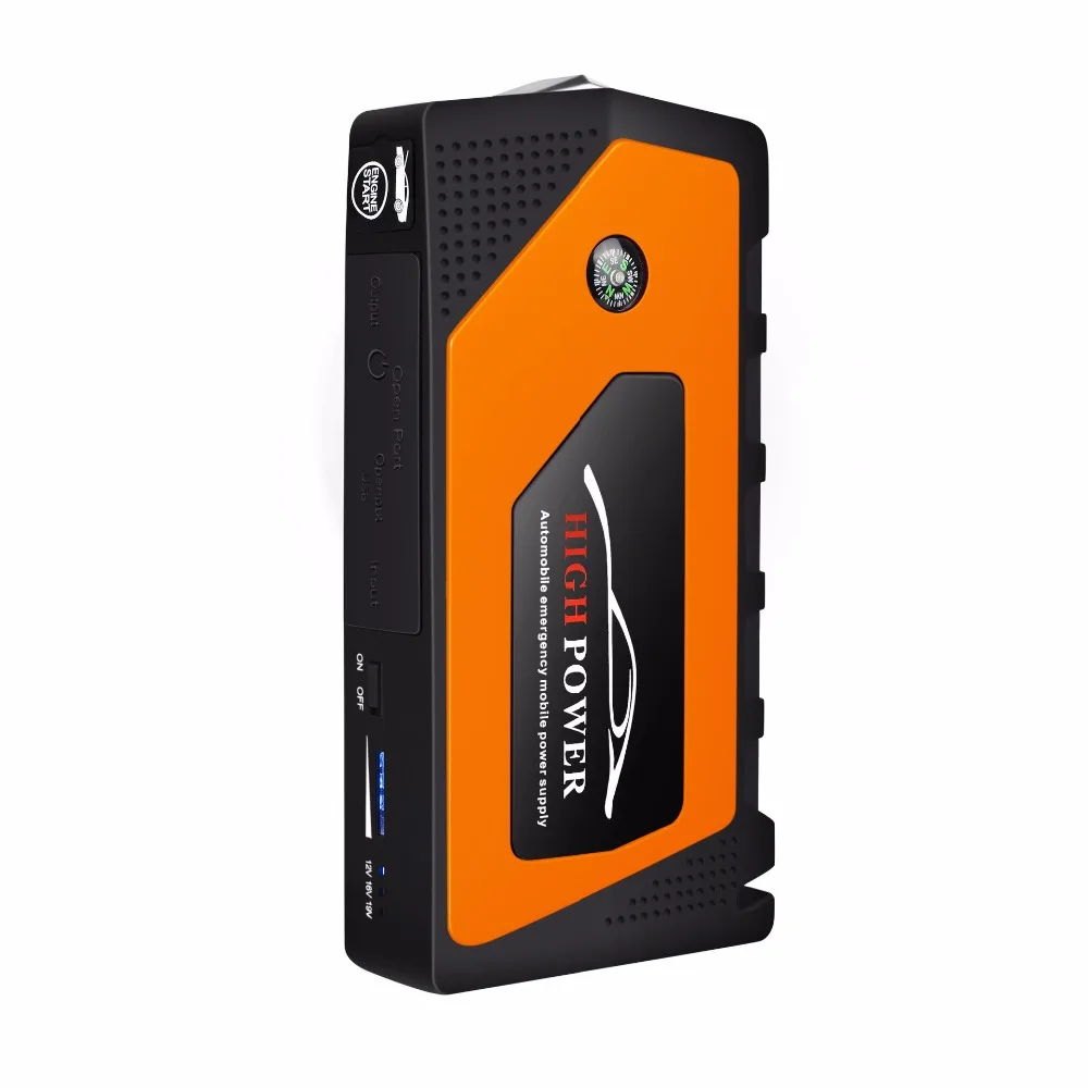 Cutting knife 6L Petrol 4L Diesel Car Jump Starter 1000A Peak 80000mah Battery Power Bank 12V Auto Portable 4USB (Yellow) | Электроника