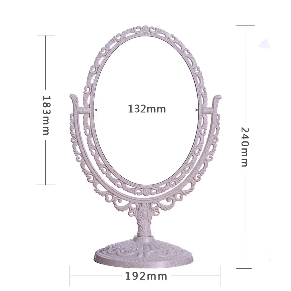Двустороннее косметическое зеркало для макияжа овальное бритья стол ванной на