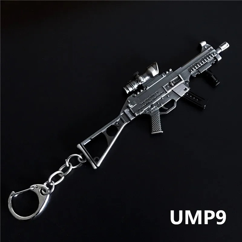 Новое поступление, брелок для ключей с изображением игры PUBG, модель пистолета, AWM, AKM, оружие, брелок, винтажные из металлического сплава, брелки, держатели для ключей для Player'S Gigt - Цвет: K
