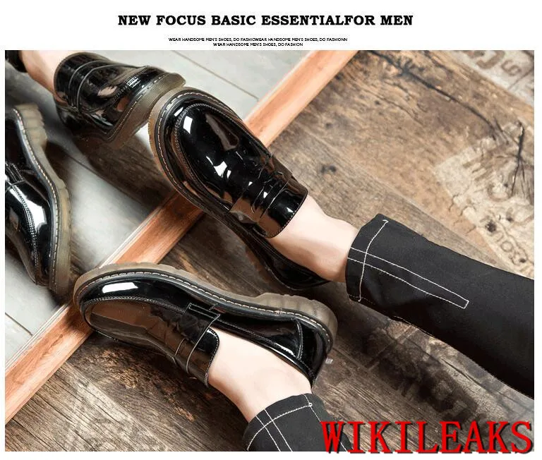 Men Formal Wedding Shoes Round Toe Patent Leather Oxford Shoes For Men Dress Shoes Business Mens Shoes Zapatos Hombre Vestir