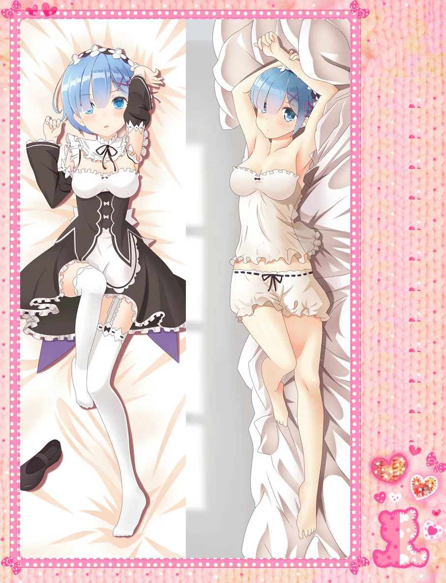 

Anime Cartoon Re:Zero kara Hajimeru Isekai Seikatsu Double-Sided Bolster Hugging Pillow Case Pillow Cover Pillowcase No.66048