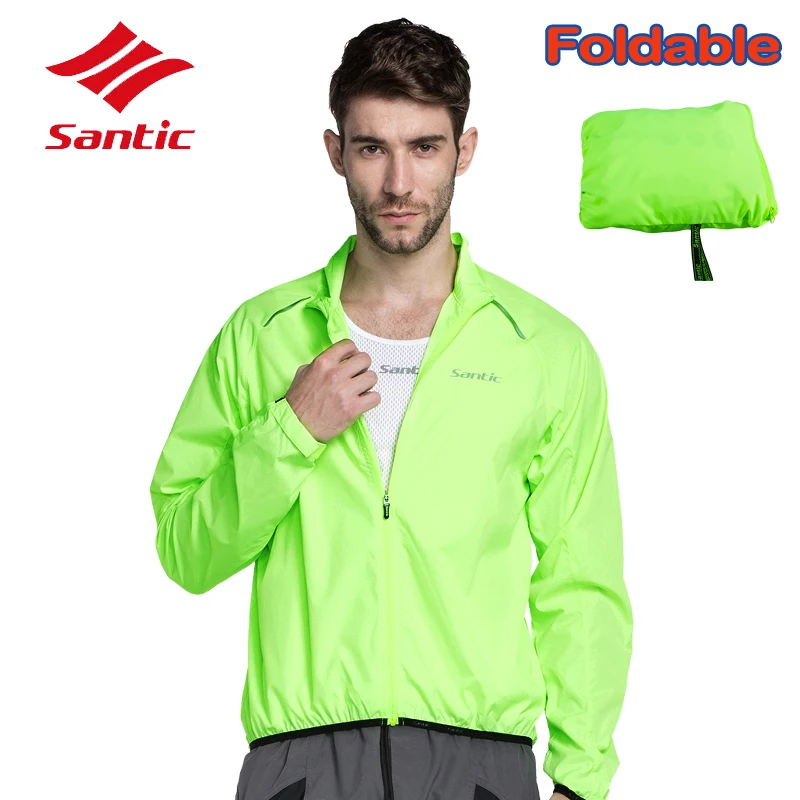 Мужская Складная Ультралегкая велосипедная куртка Santic водонепроницаемая