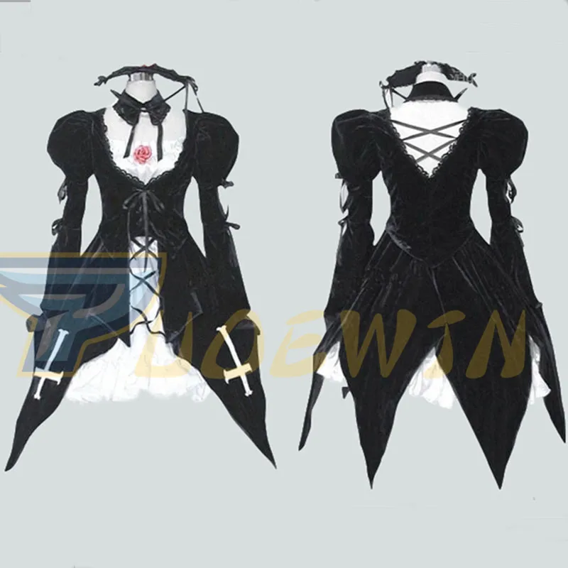 Rozen Maiden Suigintou ртутная лампа черное платье костюм для косплея|Костюмы аниме| |
