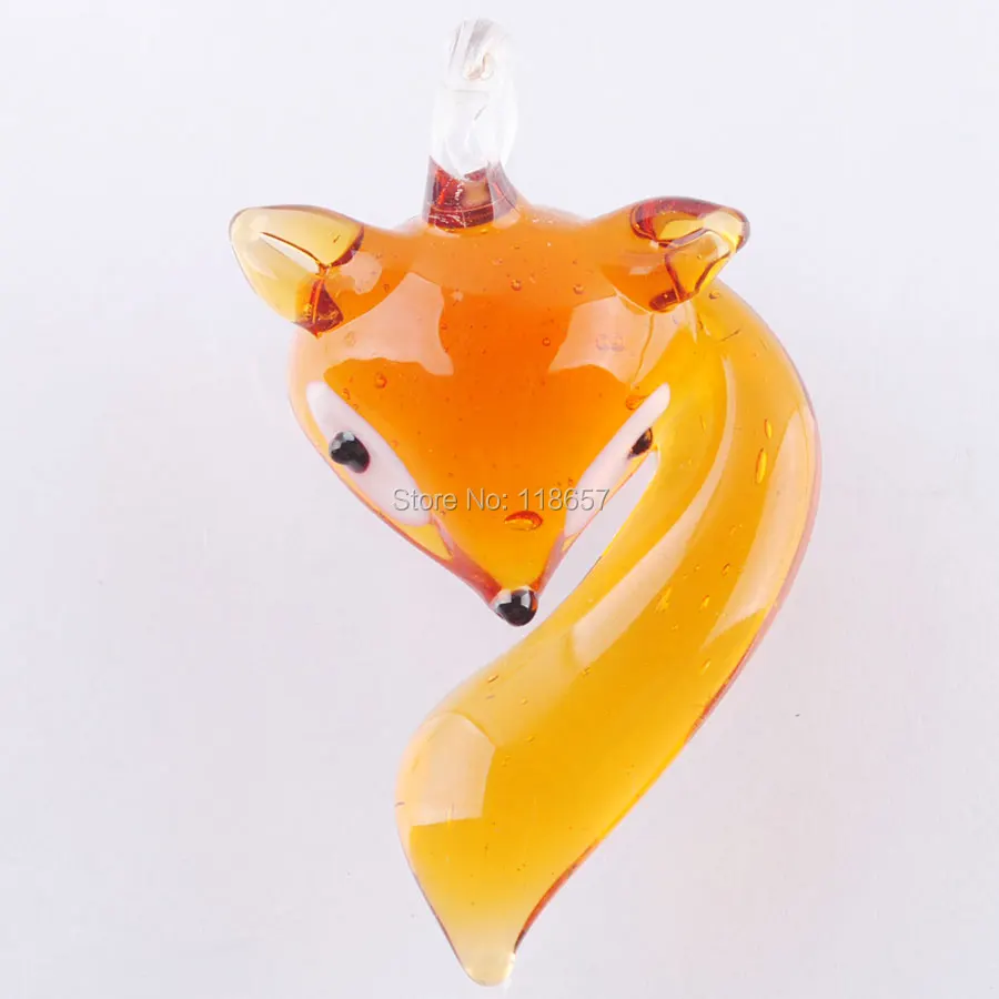 Бесплатная доставка подвеска бусина из стекла Smart Fox для ожерелья SP Pretty IBH308|murano