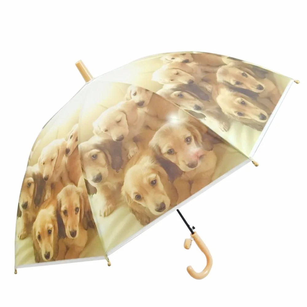 Хит продаж! полуавтоматический солнцезащитный зонт от солнца и дождя с милым