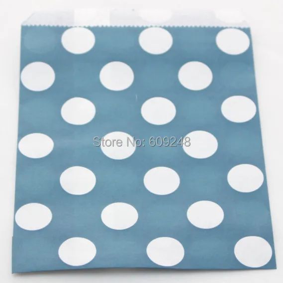 100 шт. смешанные цвета белый большой горошек темно-синий бумажные пакеты для