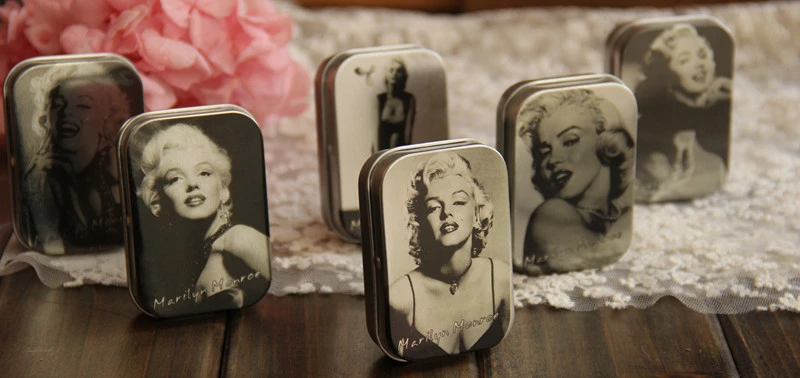 Классические винтажные Мэрилин Монро Оловянная Конфетница металлическая