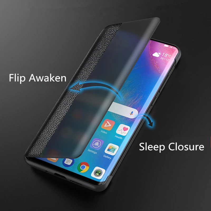 P30 Pro чехол для смартфона из натуральной кожи Huawei P20 откидной Чехол Mate 10 20