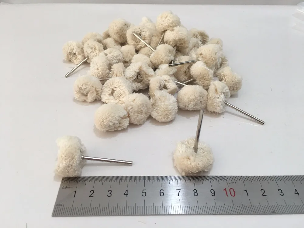 100 шт белая пряжа полировки ткани колеса используемые для Dremel и вращающихся