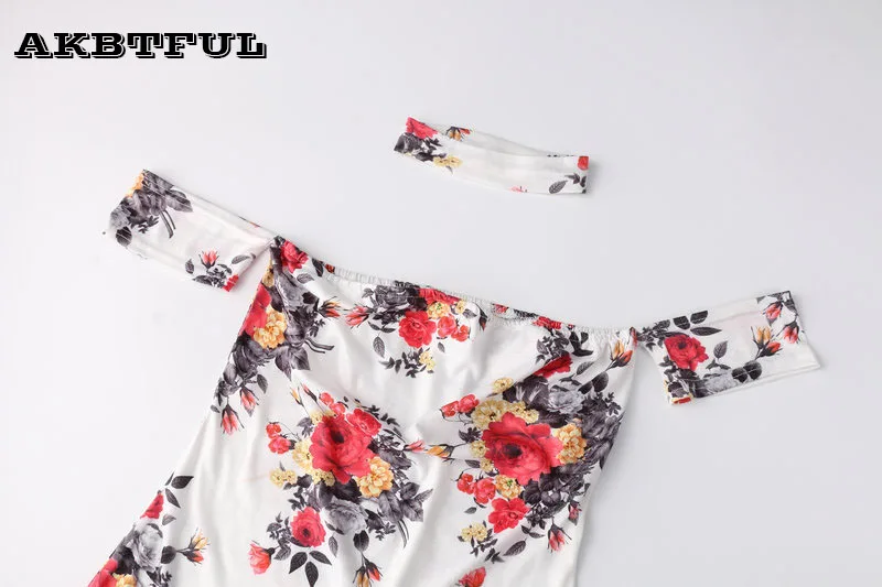 Akbtful Hotest Для женщин цветок платье с принтом для девочек без бретелек Bodycon Choker