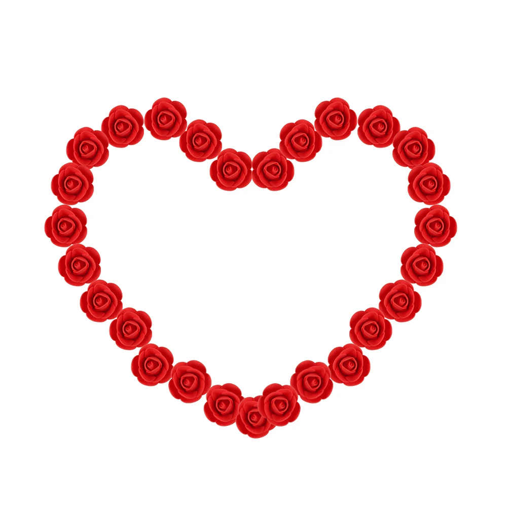 100Pcs Red Rose head 200 мм свадебное украшение из пенопласта медведь Моделирование из пенополистирола пенопласт медведь/кролик/собака/роза/шары для DIY вечерние украшения подарки - Цвет: 100Pcs Red Rose head