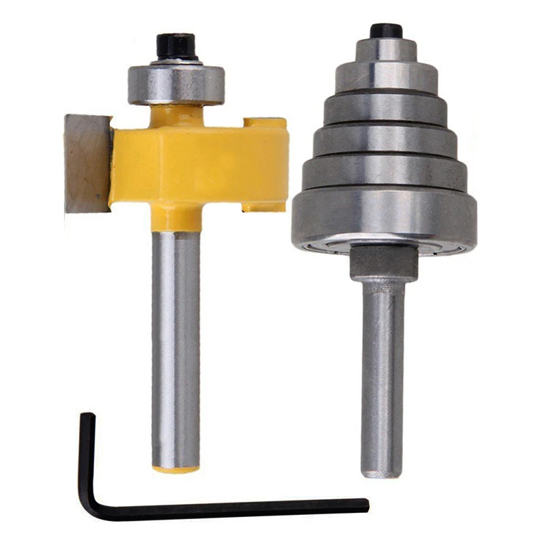 Хвостовик 2 бит с ответной канавкой и создания выпуклой филенки древесины фрезы