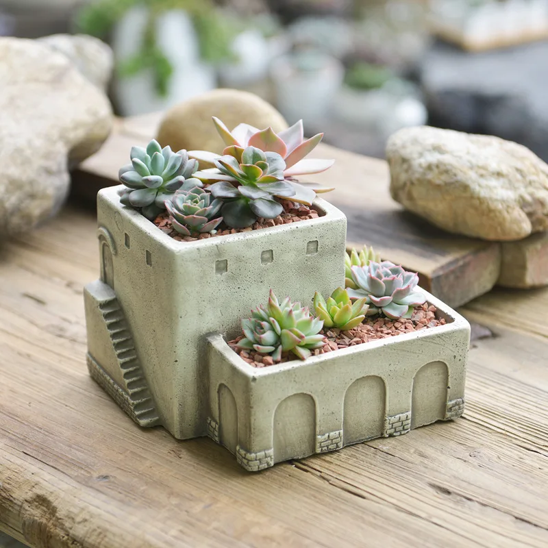 Дом из греческого камня морской цемент особняк садовый поддон 2 уровня жилая