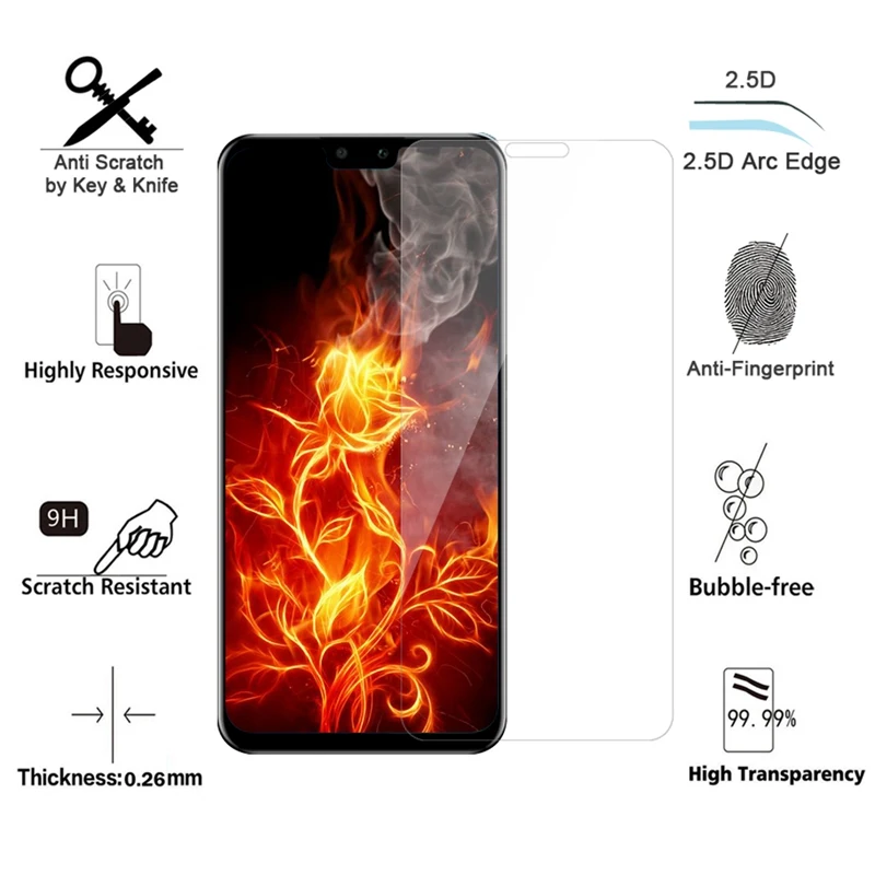 WHAY 2.5D с уровнем твердости 9 H закаленное Стекло для huawei Y9 2019 Экран протектор