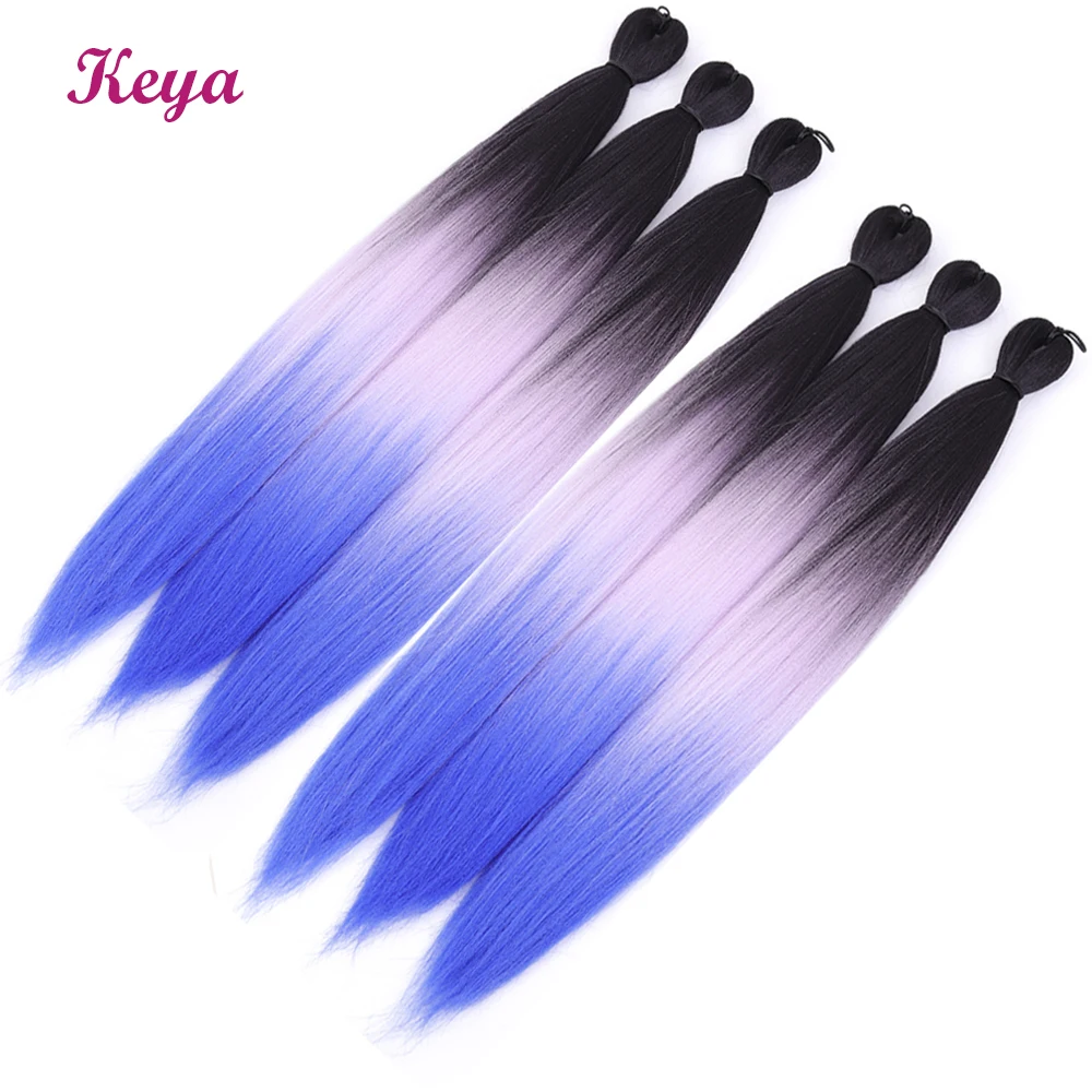 Keya Easy Jumbo предварительно растянутые косы EZ Braid натуральные слои Омбре крючком 24