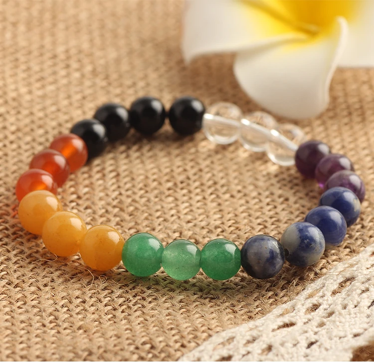 

Charm Bracelets -- 8mm Natural clear Quartz white Crystal Green Aventurine Obsidian 925 Silver Bracelets H#1