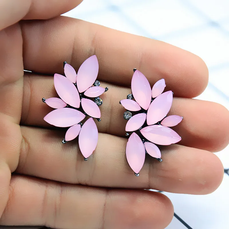 Женские серьги в форме крыла ангела с крупным кристаллом e0160 2017 | Украшения и