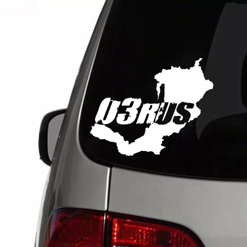CS 1243#19*15см наклейки на авто 03 региона rus. Бурятия водонепроницаемые машину
