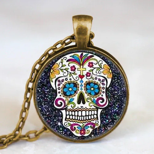 US Movie Jack Skellington Black Sugar Skull Handmade Necklace Steel Pendant Steampunk Jewelry Gift Women Chain Mens 2016 Toy | Украшения и