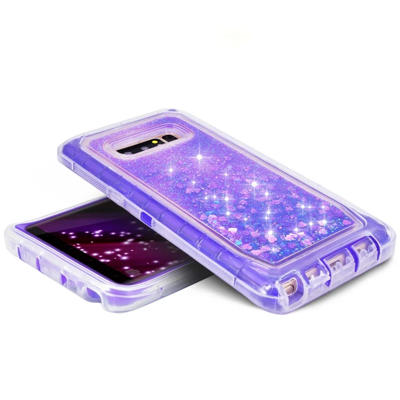 Роскошные 3 in1 сыпучий песок Украшение Чехол для Samsung Galaxy S8 S10 S9 Plus Note 8 9 S7 Edge чехол из термопластичного полиуретана для Жесткий динамический с блестками и жидкостью
