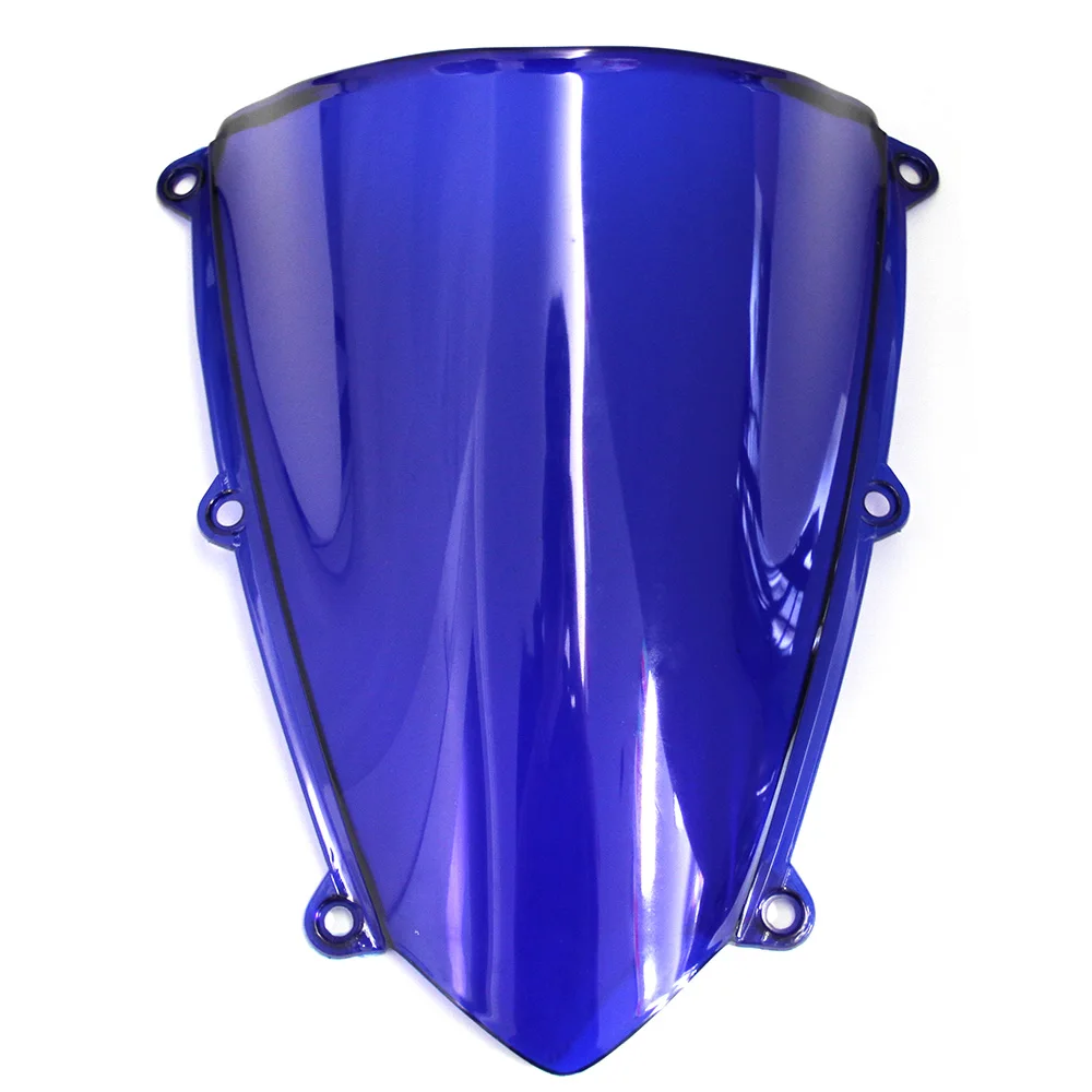 Черный мотоцикл лобовое стекло двойной пузырь ветрового стекла дефлекторы для