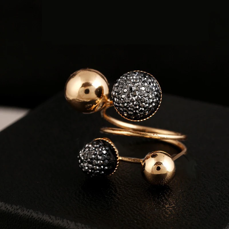 Кольцо из нержавеющей стали с покрытием серьги двумя жемчужинами кольцо на палец