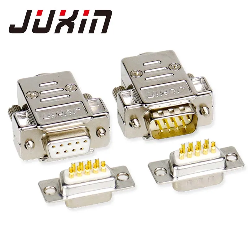 Твердая игла позолоченный DB9/RS232 разъем 9pin мужской 9PIN женский D-SUB9PIN COM с