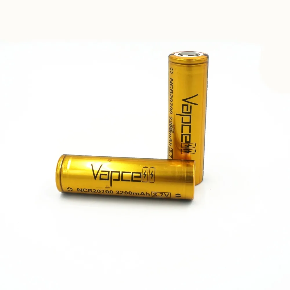 Бесплатная доставка 4 шт. батарея Vapcell NCR 20700 3200 мАч 30 А перезаряжаемая с высоким