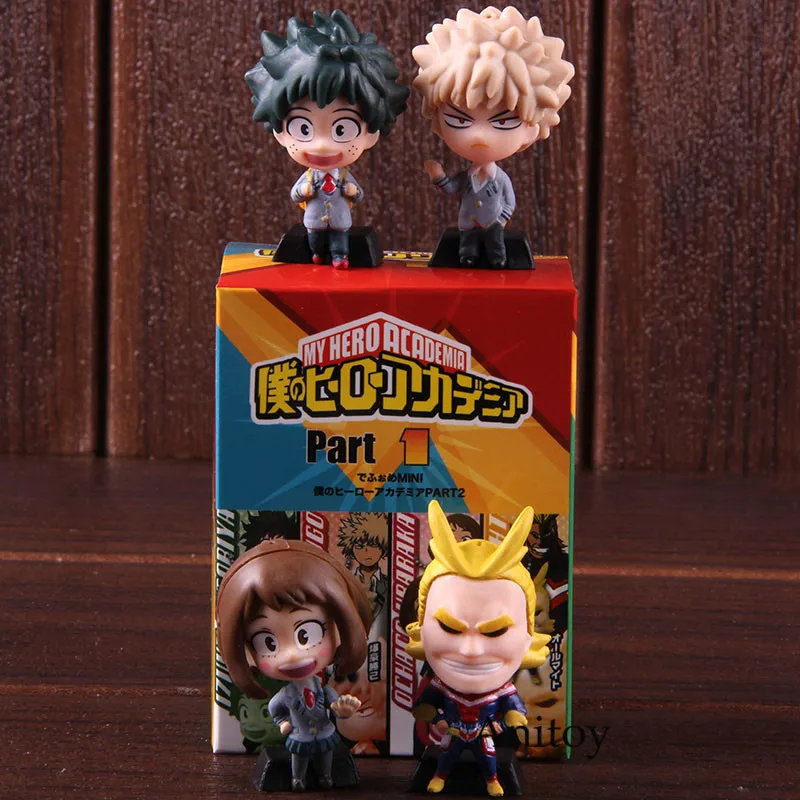 3 вида стилей Аниме Мой герой Academy Figure izku Midoriya Ochaco Uraraka Bakugou кацуки коллекционная игрушка набор ключей