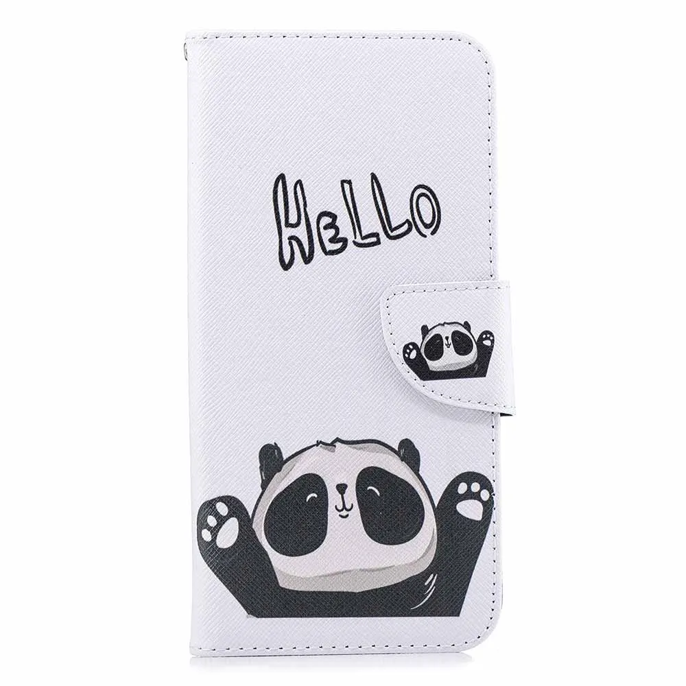 HELLO Panda S10 плюс Чехол-портмоне с откидной крышкой и отделением для карт из искусственной кожи чехол для samsung Galaxy S10 Lite S9 S8 Plus Note 9 Fundas iphone телефон сумки задняя крышка B116 - Цвет: HELLO Panda
