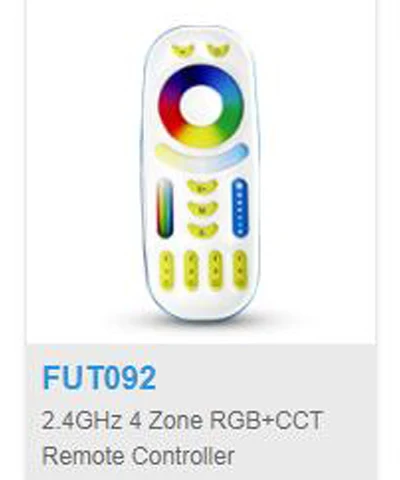 FUT092 Remote Milight FUT061 9 Вт RGB+ CCT Встраиваемый светодиодный потолочный светильник с регулируемой яркостью AC220V 2700K~ 6500K can 2,4G RF пульт дистанционного управления/APP/Amazon Голосовое управление - Испускаемый цвет: FUT092 Remote