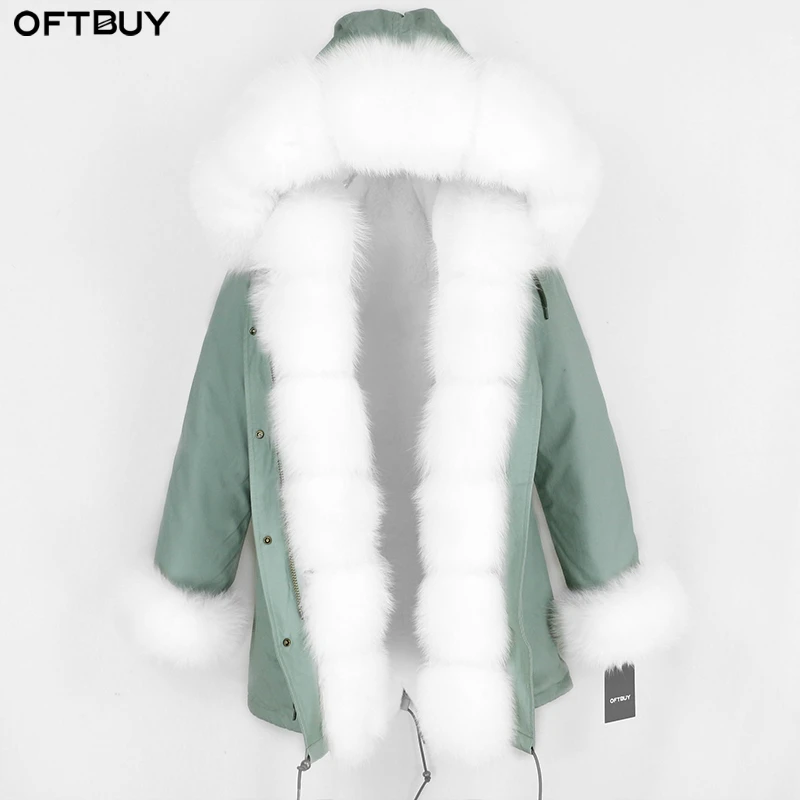 Пальто из натурального меха oftbuy 2019 Длинные парки зимняя куртка Для женщин
