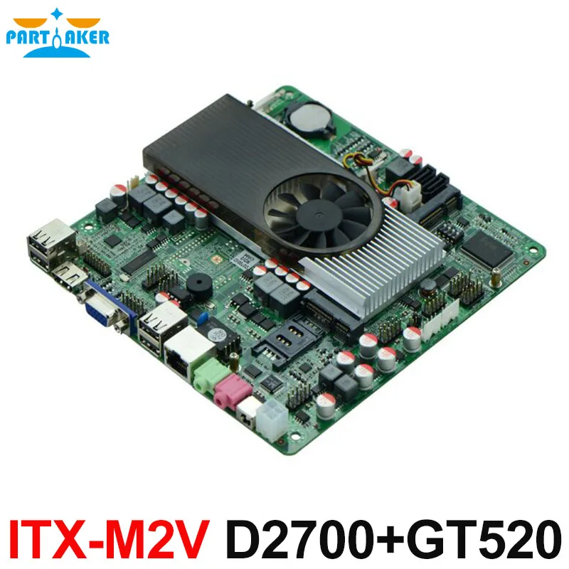 

Тонкая материнская плата Mini-ITX Atom D2700 с NVIDIA ION3 GT520 для ПК HTPC