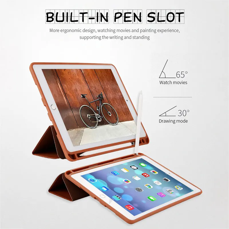 Чехол для планшетов и электронных книг для ipad Pro 10,5 Pro, 9,7 дюйма, силикон+ кожа, со слотом для карандаша, подставка, Чехлы для ipad Air 1/2