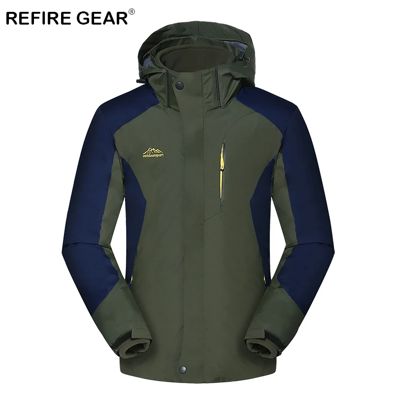 ReFire Gear Осенняя теплая ветрозащитная Водонепроницаемая походная куртка Мужская